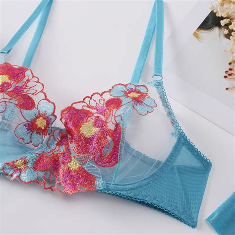 floral embroidered lingerie